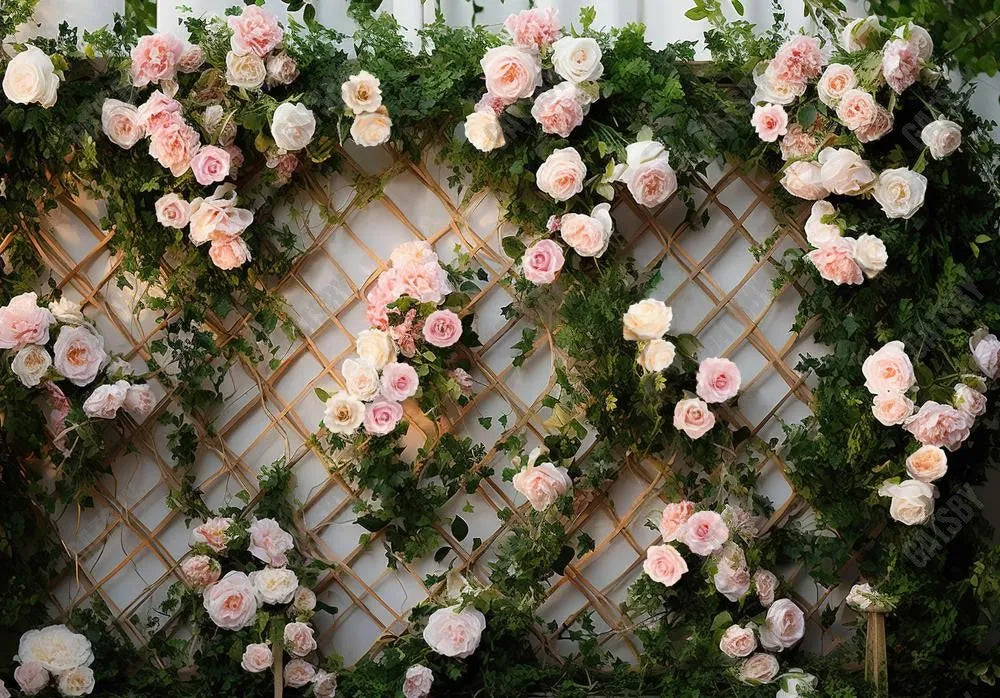 Pink Flowers Wall Peonies Backdrop - Gatsby Backdrop