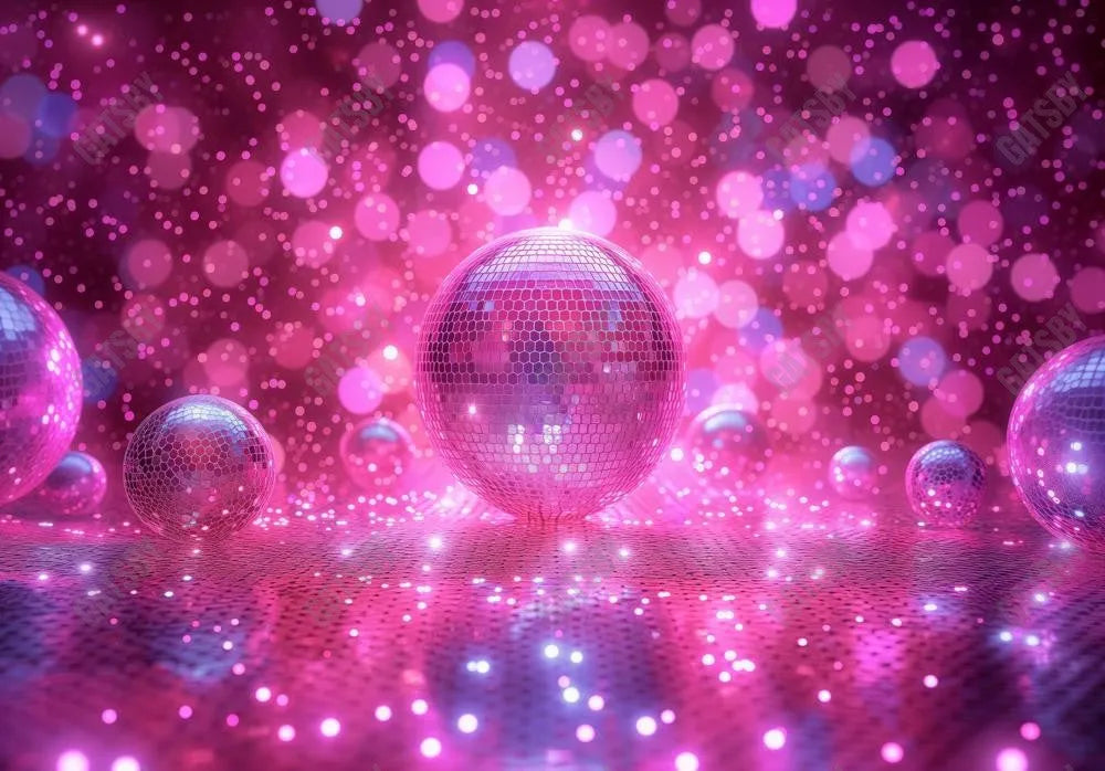 Pink Mirror Ball Bokeh Backdrop - Gatsby Backdrop