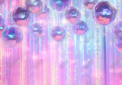 Pink Mirror Ball Disco Backdrop - Gatsby Backdrop