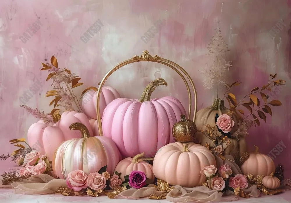 Pink Pumpkin Photography Backdrop GBSX-99863 - Gatsby Backdrop