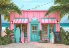 Pink Surf Shop Photography Backdrop - Gatsby Backdrop