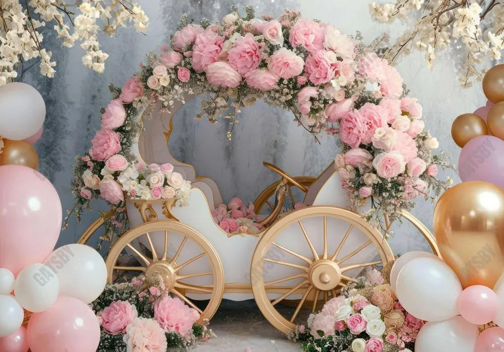 Princess Carriage Photography Backdrop - Gatsby Backdrop