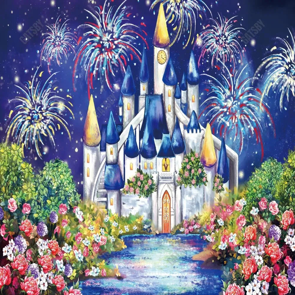 Princess Night Castle Photography Backdrop GBSX-99869 - Gatsby Backdrop