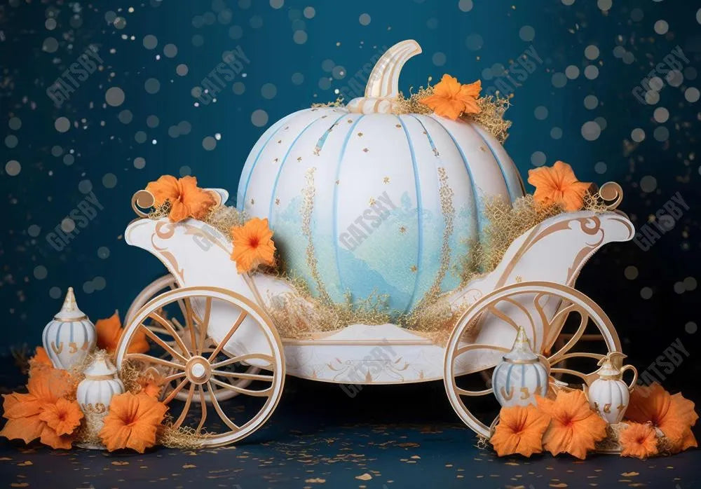 Pumpkin Carriage Fairytale Backdrop - Gatsby Backdrop