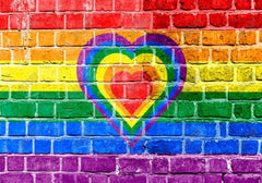 Rainbow Heart Wall Photography Backdrop GBSX-99875 - Gatsby Backdrop