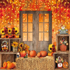 Rustic Autumn Barn Door Photography Backdrop GBSX-99887 - Gatsby Backdrop