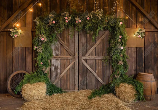 Rustic Barn Wood Door Backdrop - Gatsby Backdrop