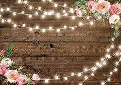 Rustic Flowers Wooden Backdrop - Gatsby Backdrop