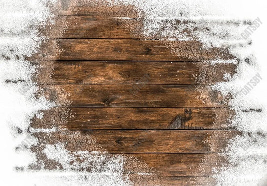 Snow Wooden Floor Photography Backdrop GBSX-99900 - Gatsby Backdrop