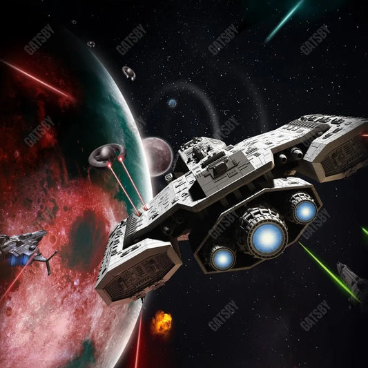 Space Warship Photography Backdrop GBSX-99910 - Gatsby Backdrop