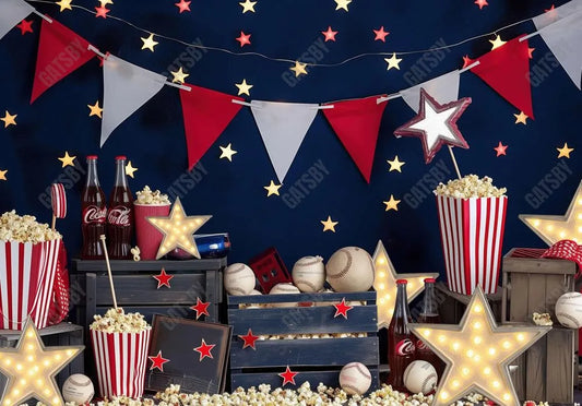 Sports Party Cake Smash Backdrop - Gatsby Backdrop