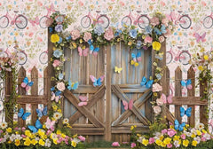 Spring Butterfly Bike Backdrop - Gatsby Backdrop