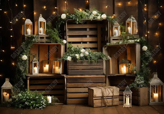 Spring Crates A'Glow Backdrop - Gatsby Backdrop