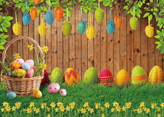 Spring Easter Brown Rustic Wood Backdrop - Gatsby Backdrop