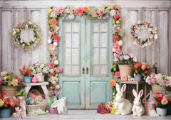 Spring Easter Door Photography Backdrop - Gatsby Backdrop