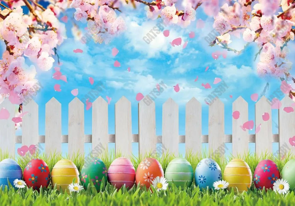 Spring Easter Fence Backdrop - Gatsby Backdrop