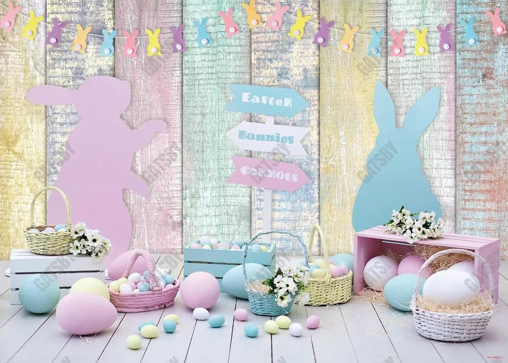 Spring Easter Wood Backdrop - Gatsby Backdrop