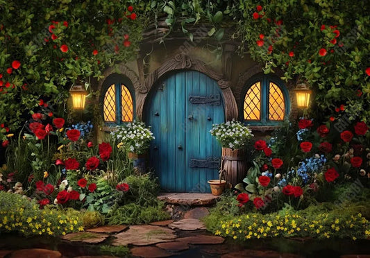 Spring Fairytale Forest Cottage Backdrop - Gatsby Backdrop