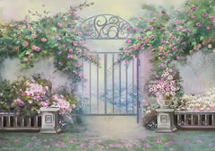 Spring Floral Gate Photography Backdrop GBSX-99913 - Gatsby Backdrop