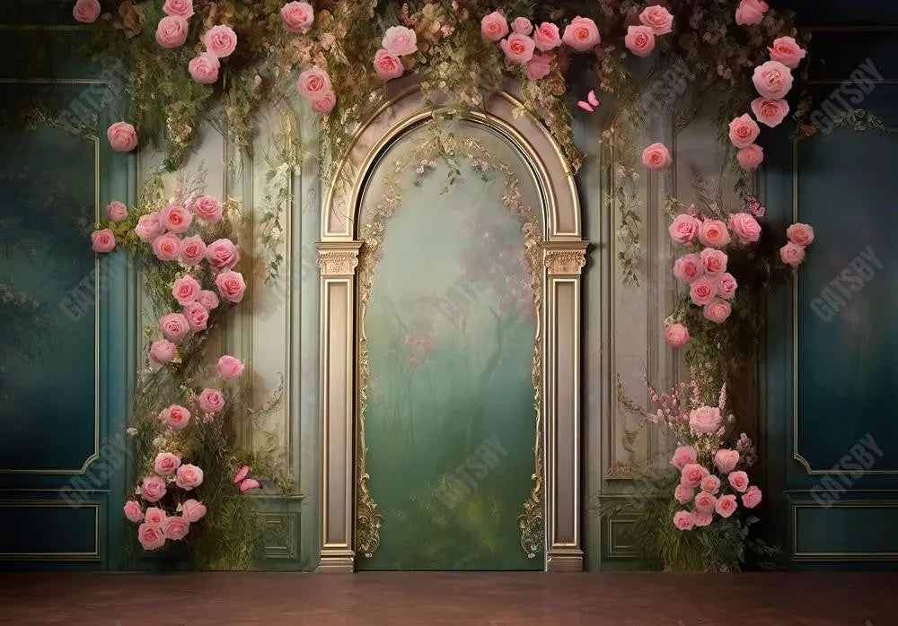 Spring Floral Painted Wall Backdrop - Gatsby Backdrop