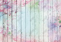 Spring Floral Wood Backdrop Ym1J-00017 - Gatsby Backdrop