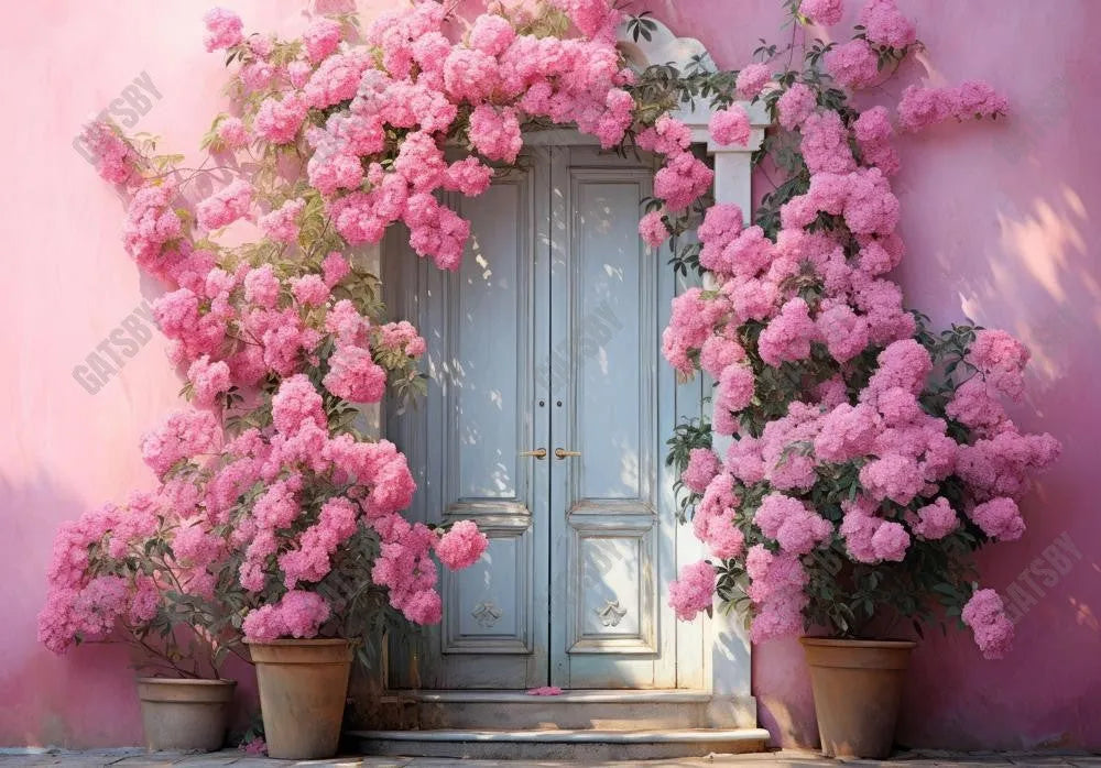 Spring Flower Door Backdrop - Gatsby Backdrop