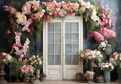 Spring Flowers Door Photography Backdrop - Gatsby Backdrop