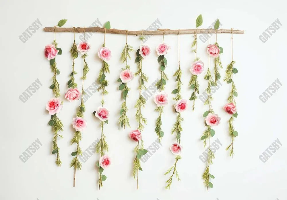 Spring Pink Floral Wall Backdrop - Gatsby Backdrop