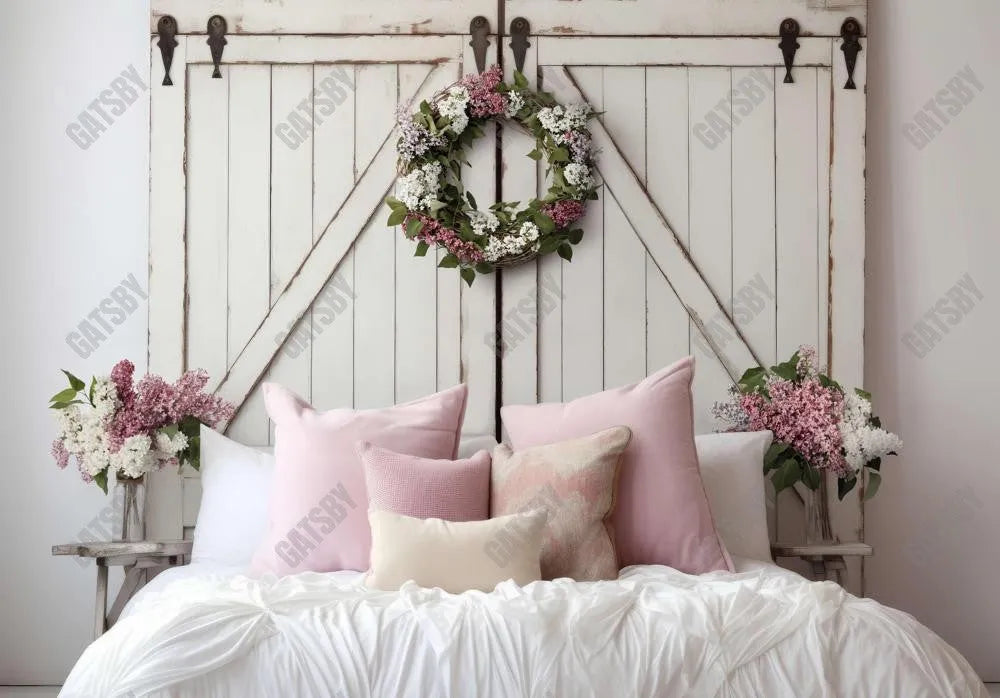 Spring Pink Headboard Backdrop - Gatsby Backdrop