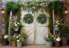 Spring Secret Garden Door Photography Backdrop - Gatsby Backdrop