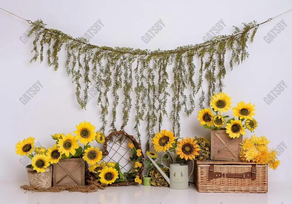 Spring Sunflower Photography Backdrop - Gatsby Backdrop