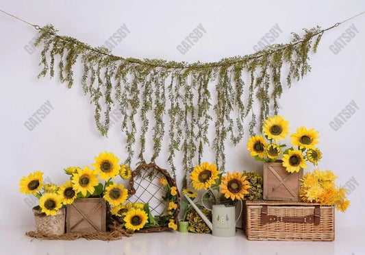 Spring Sunflower Photography Backdrop - Gatsby Backdrop