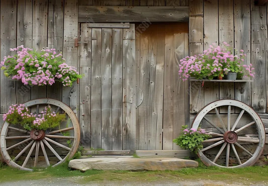 Spring Wood Barn Photography Backdrop GBSX-99916 - Gatsby Backdrop