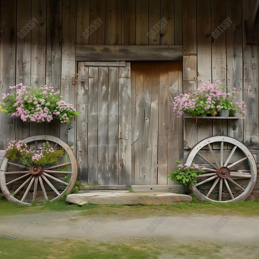 Spring Wood Barn Photography Backdrop GBSX-99916 - Gatsby Backdrop