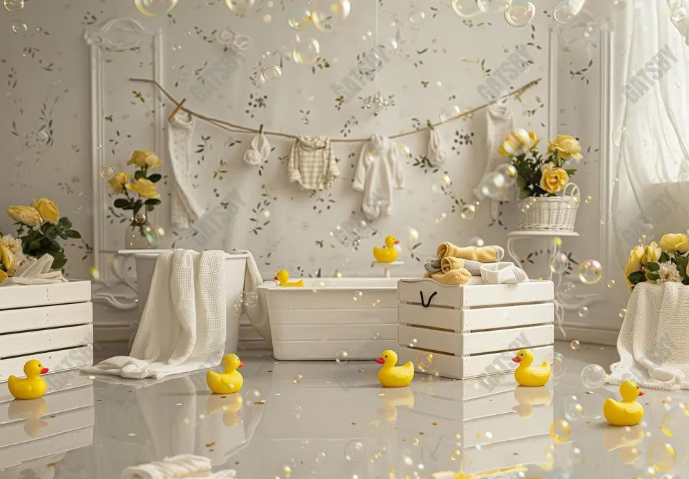 Summer Bath Time Photography Backdrop GBSX-99918 - Gatsby Backdrop