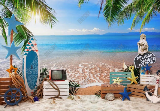 Summer Beach Cake Smash Backdrop - Gatsby Backdrop