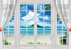 Summer Beach Window Backdrop - Gatsby Backdrop