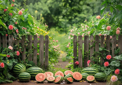 Summer Garden Watermelon Backdrop - Gatsby Backdrop