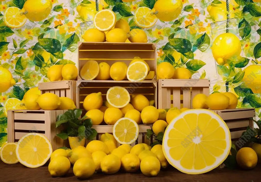 Summer Lemon Stand Backdrop - Gatsby Backdrop