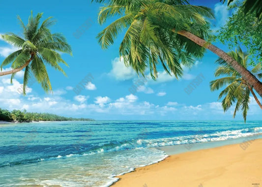 Summer Luau Tropical Paradise Beach Backdrop - Gatsby Backdrop