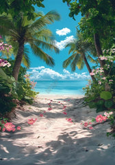 Summer Tropical Beach Photography Backdrop GBSX-99930 - Gatsby Backdrop