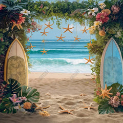 Summer Tropical Flower Arch Photography Backdrop GBSX-99931 - Gatsby Backdrop