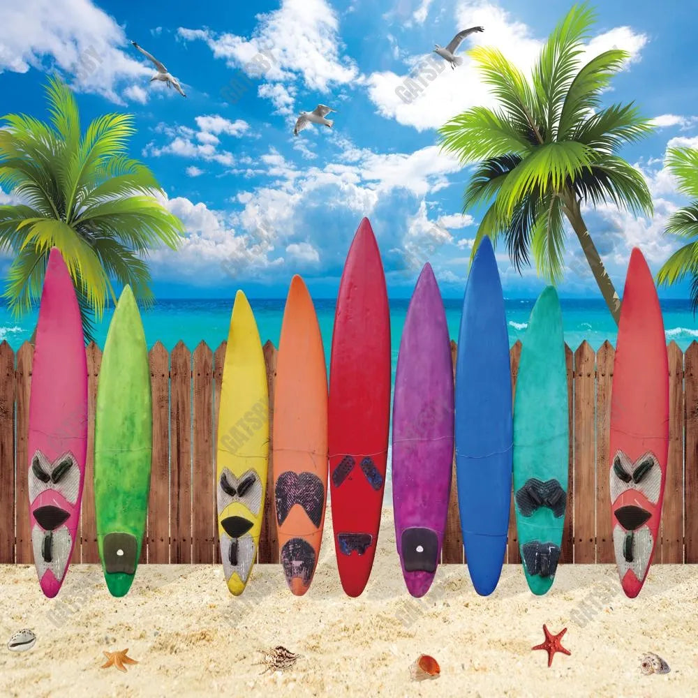 Surfboard Beach Photography Backdrop GBSX-99935 - Gatsby Backdrop