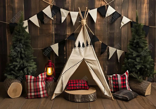 Teepee Wooden Wall Backdrop - Gatsby Backdrop