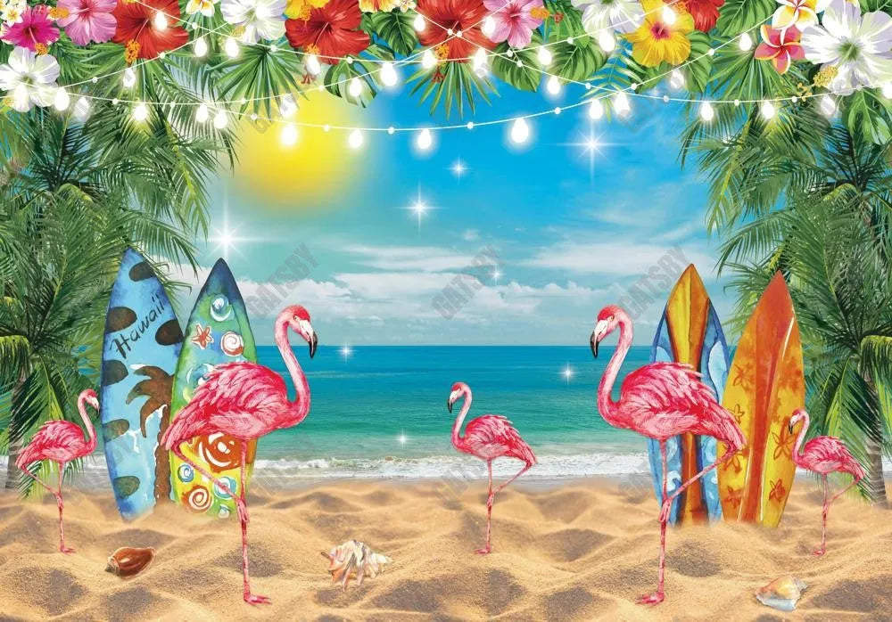 Tropical Summer Island Backdrop - Gatsby Backdrop