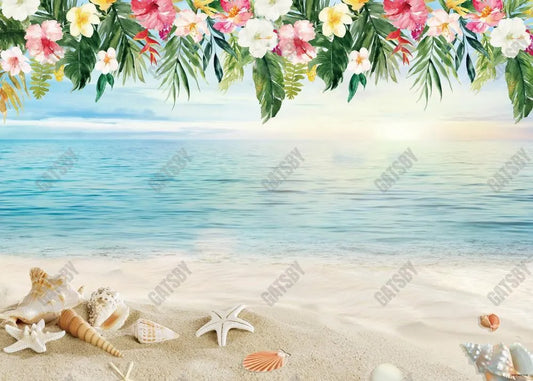 Tropical Summer Luau Beach Backdrop - Gatsby Backdrop