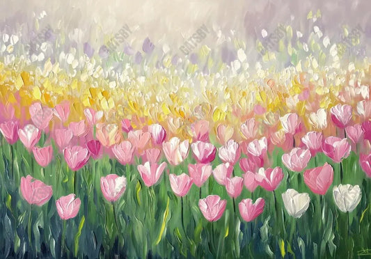 Tulip Field Pastel Backdrop - Gatsby Backdrop