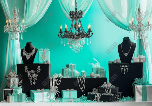 Turquoise Jewelry Shop Backdrop - Gatsby Backdrop