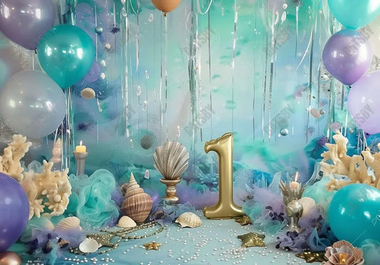 Under-the-Sea 1st Birthday Backdrop - Gatsby Backdrop