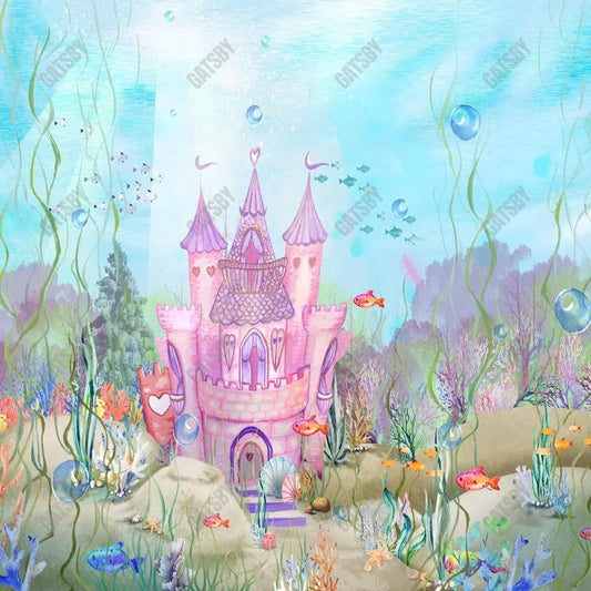 Under The Sea Castle Photography Backdrop GBSX-99940 - Gatsby Backdrop